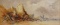 19th Century Watercolour Coastal Scene Label Verso 19th Century Watercolour
