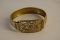 Gold Metal 19th  20th Century Pierced and Engraved Bracelet