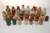 A Small Collection of 19th C Stoneware Bottles 24 in all
