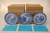 A Collection of 12 Danbury Mint Spode Willow Pattern Plates