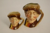 Two Royal Doulton Miniature Character Jugs arry