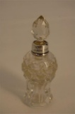 Cut Glass Silver Rim Perfume Bottle Birmingham 1923