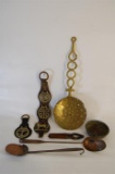 Collection of 19th C  20th C Copper  Brass including Four Horse Brass on Le