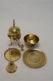 Miscellaneous Collection of Early 20th C Egyptian Brass Ware 6 Items