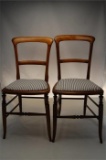 A Pair of Victorian Light Mahogany Bedroom Chairs