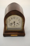 An Edwardian Oak Chiming Mantle Clock