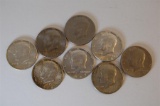 Eight Half Dollar Coins 1964 Two 1967Two 1968 1973 17761976 Two 8 in all