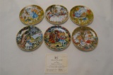 A Collection of Six Alice in Wonderland Plates Hamilton Collection