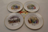 Four Royal Worcester Christmas Wall Plates