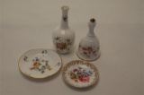 Four Items MintonParagon and Staffordshire Two Small Plates Bell and Vase