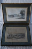 Two 19th Century Hand coloured Prints One of Tallimaar the Other Porthgwidd