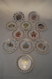 Eleven Limited Edition Spode Christmas Plates 19701980