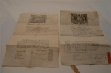 Two Parchments or Insurance Dated 1770 and 1801 Insurance Policies for loss