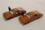 Pair Vintage Corgi Kojak Buick Cars both with Figures