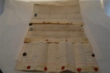 Three Early 18th Century Parchments One a Declaration of Trust to Lady Calv