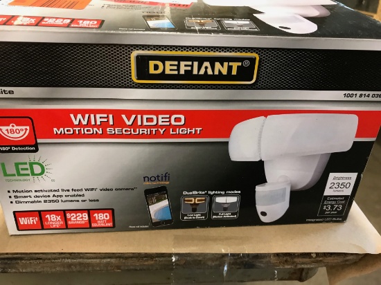 Defiant Wifi Video Motion Security Led Light
