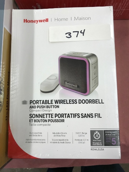 Honeywell Portable Wireless Doorbell And Button