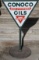 Conoco Germ Processed Oils Porcelain Curb Sign