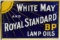 BP Royal Standard Lamp Oils Porcelain Flange Sign