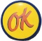 Large Chevrolet OK Used Cars Porcelain Button Sign