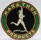 Marathon Products Running Man Porcelain SIgn