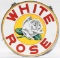 En-Ar-Co White Rose Porcelain Sign In Frame