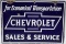 Chevrolet Sales And Service Porcelain Sign