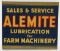 Alemite Sales & Service Tin Flange Sign