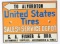 United States Tires Sales & Service Tin Sign