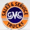 GMC Trucks Sales & Service Porcelain Sign