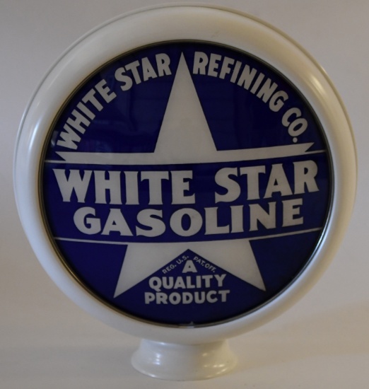 White Star Gasoline 15" globe lens