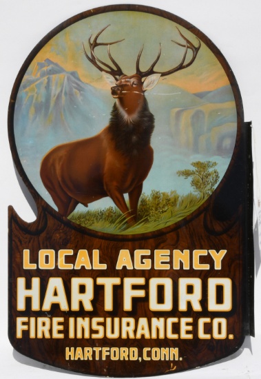 Hartford Fire Insurance Tin Flange Sign