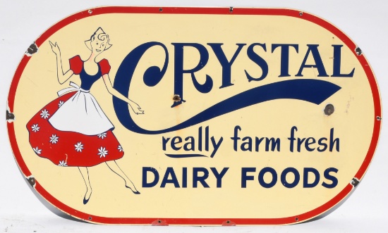 Crystal Dairy Foods Porcelain Sign