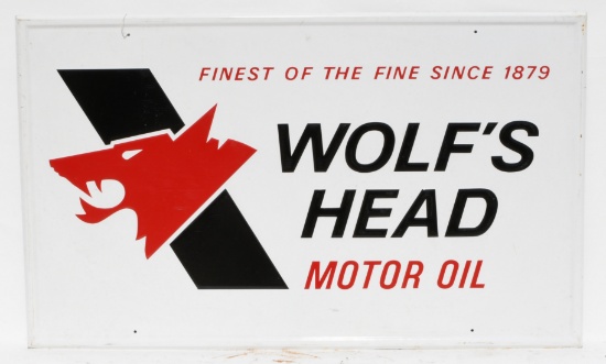 Wolf's Head Motor Oil Horizontal Sign