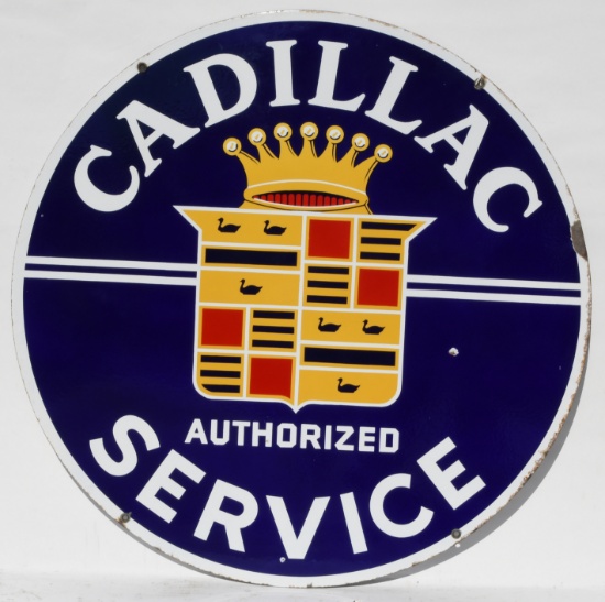Cadillac Authorized Service Porcelain SIgn
