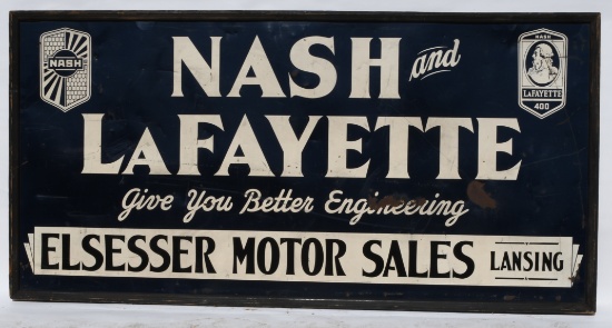 Nash And Lafayette Horizontal Tin Sign