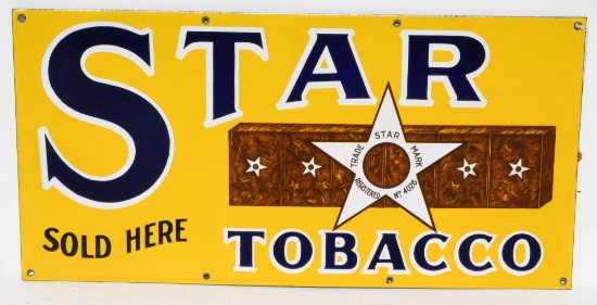 Star Tobacco Sold Here Porcelain Sign