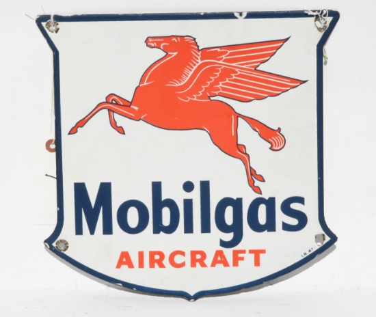 Mobilgas Aircraft Porcelain Pump Plate