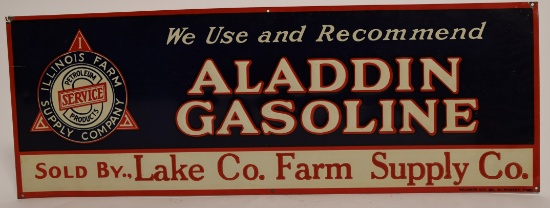 Illinois Farm Supply Magic Aladdin Tin Sign