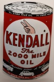 Kendall The 2000 Miles Oil Curved Porcelain Sign