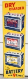 Laher Dry Charged Batteries Vertical Tin Sign