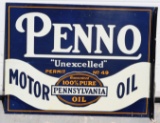 Penno Motor Oil Tin Flange Sign
