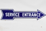 Ford Service Entrance Porcelain Arrow Sign