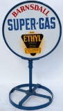 Barnsdall Super Gas Ethyl Porcelain Curb Sign