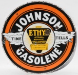 Johnson Gasolene Ethyl Porcelain Curb Sign