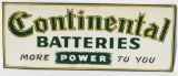 Continental Batteries More Power Tin Sign