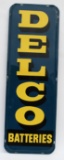 Delco Batteries Vertical Tin Sign