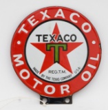 Texaco Motor Oil Porcelain Lubester Sign