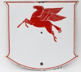 Mobil Pegasus Porcelain Shield Pipeline Sign