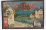 Early Columbia Dry Batteries Framed Cloth Banner